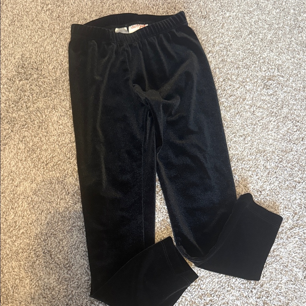 Cat & Jack Black Velour Leggings